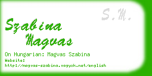 szabina magvas business card